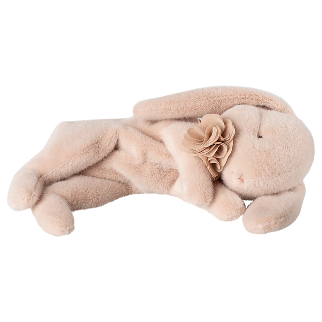 Plush sleeping bunny - Soft brown