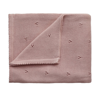Megzta kūdikių antklodė - Blush