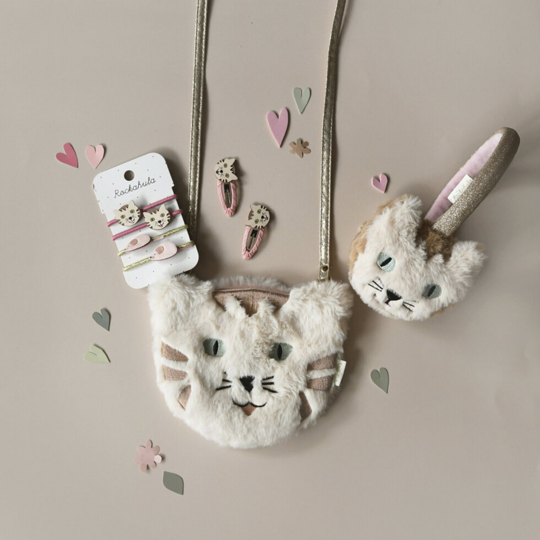 Plaukų gumytės - Tabby Cat and Mouse
