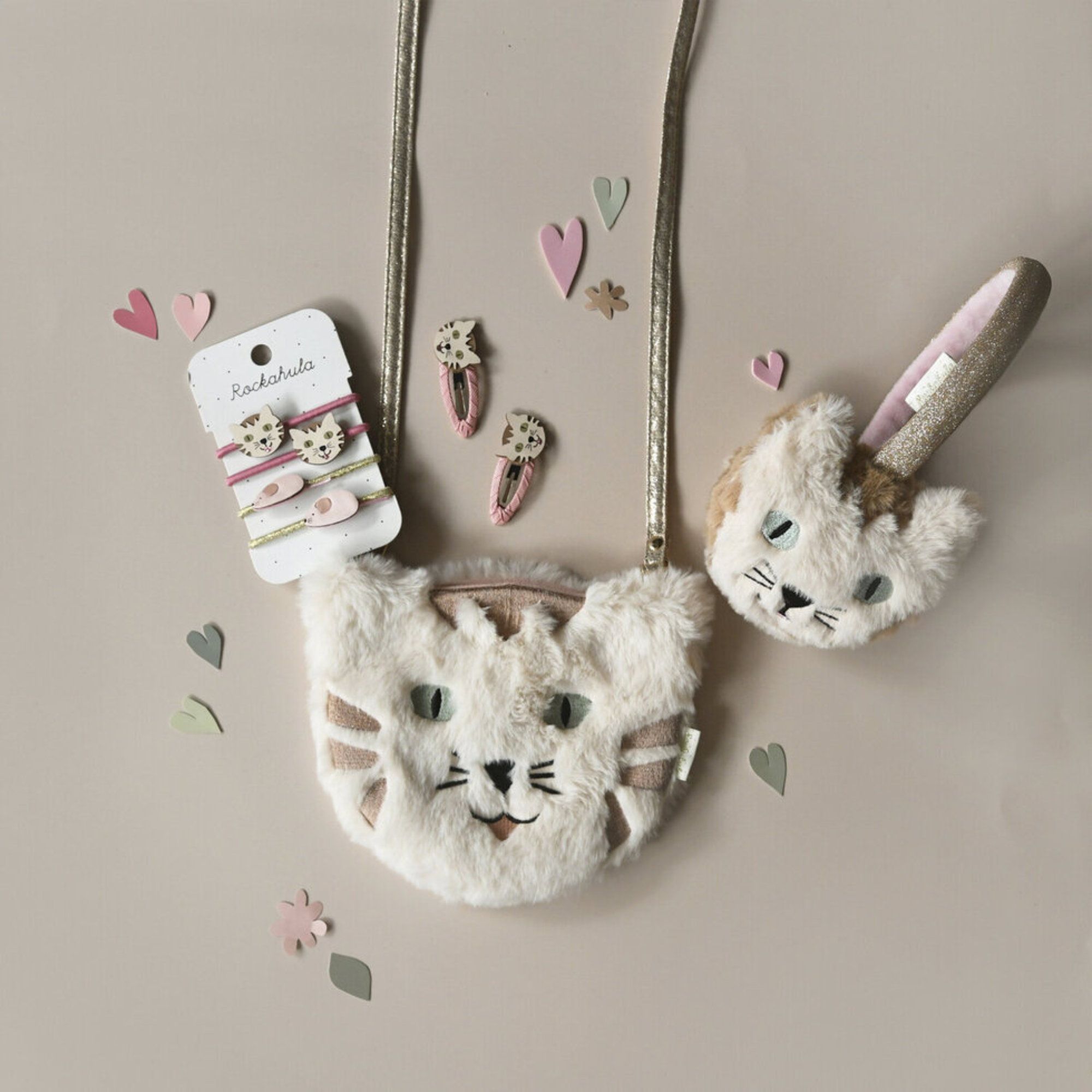 Plaukų gumytės - Tabby Cat and Mouse