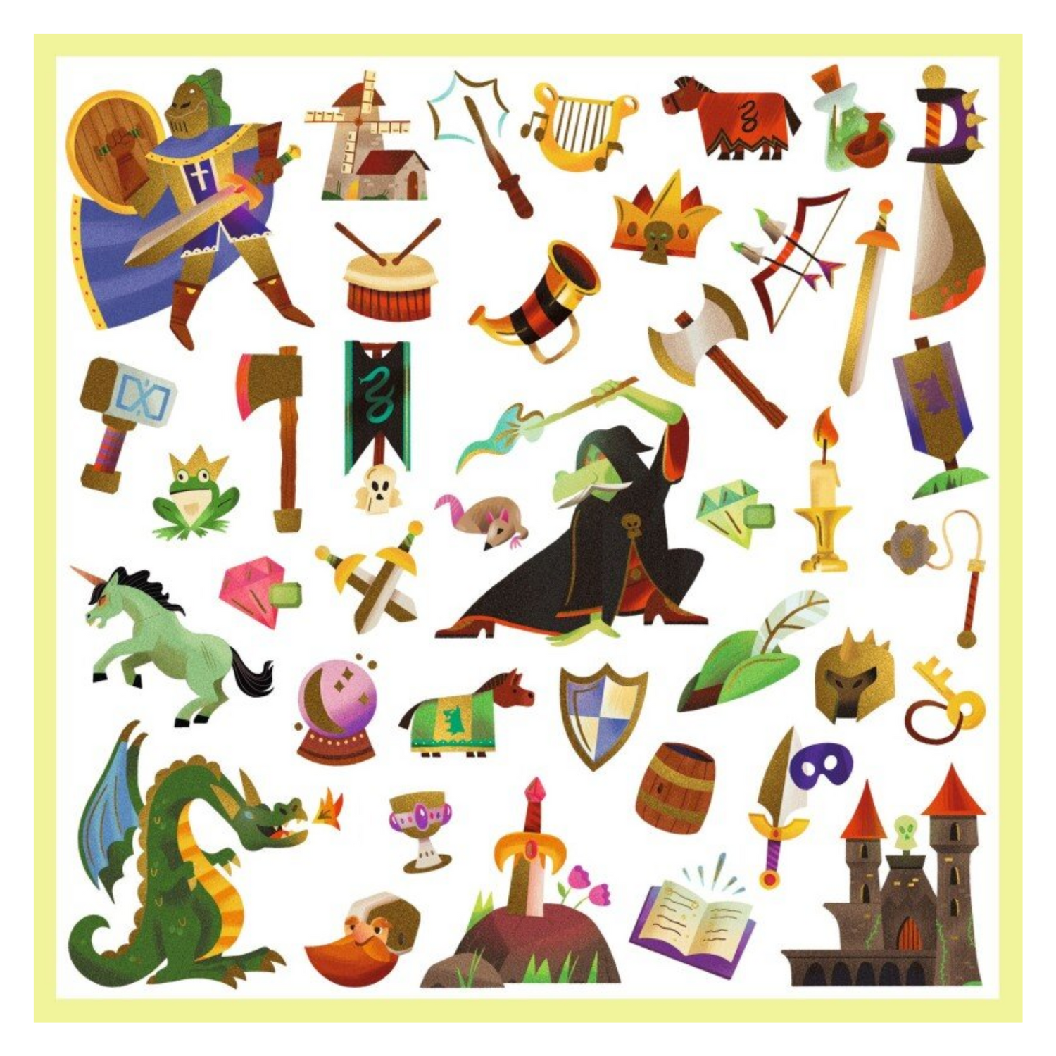 Lipdukų rinkinys - Medieval fantasy