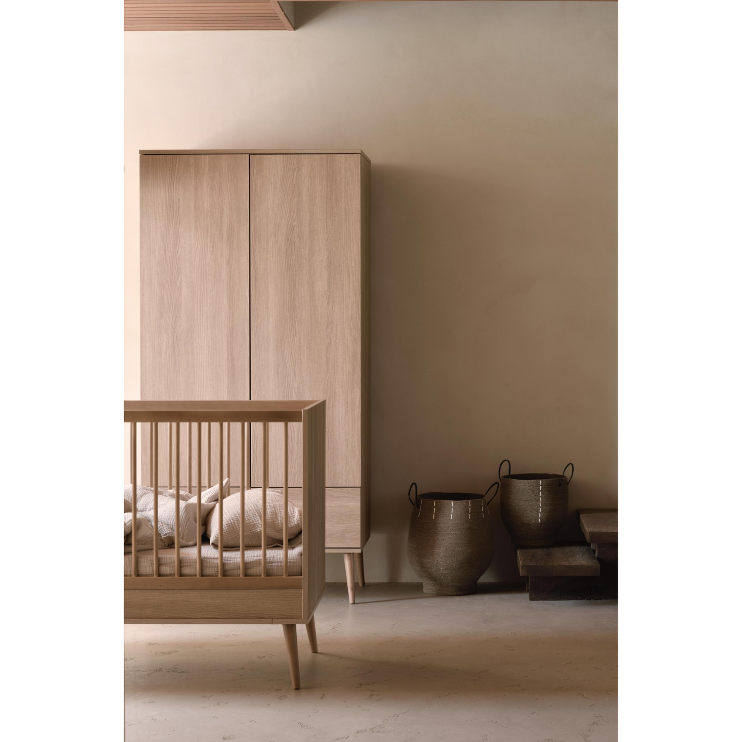 Quax baby crib Flow Clay &amp; Oak - 140 * 70 cm