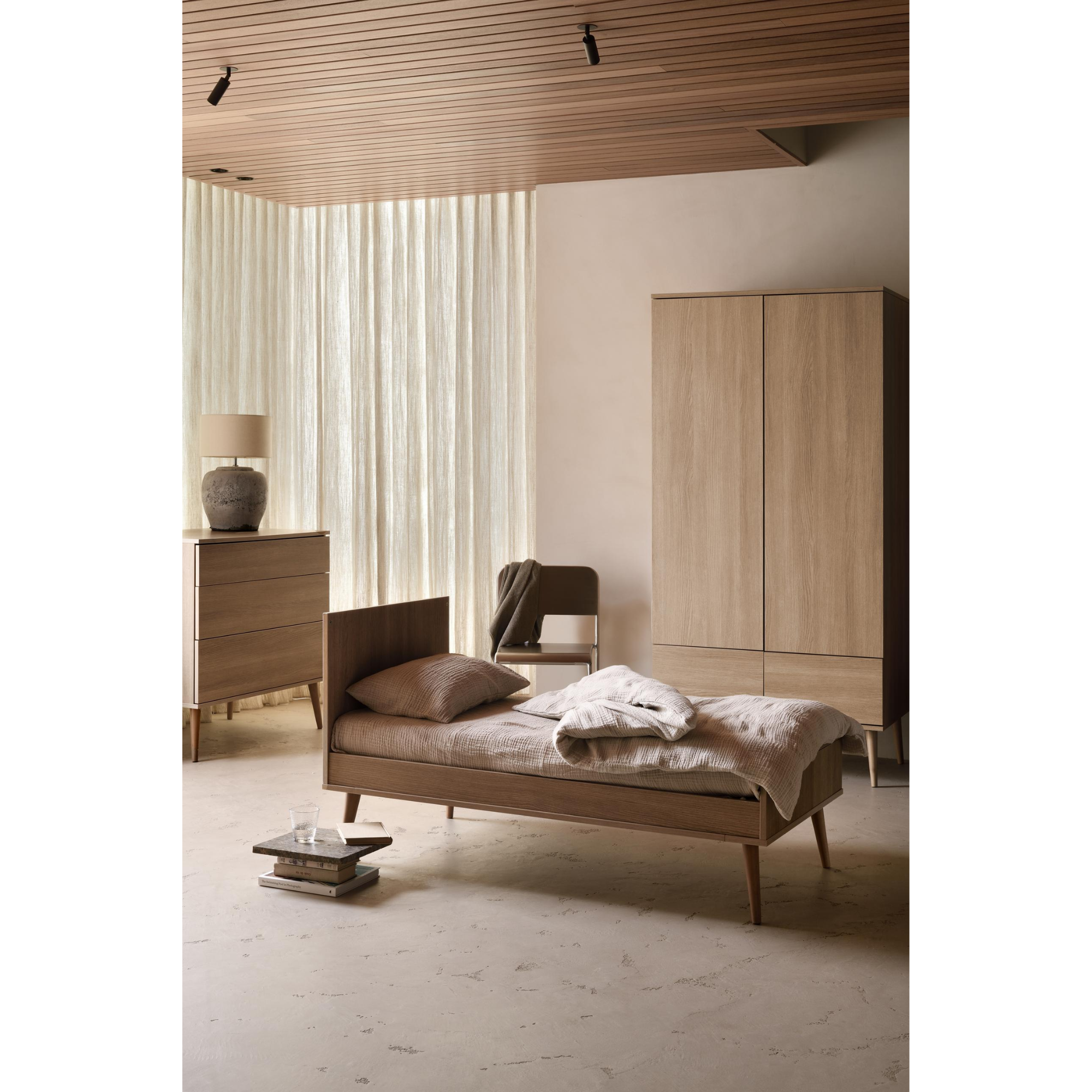 Quax baby crib Flow Clay &amp; Oak - 140 * 70 cm