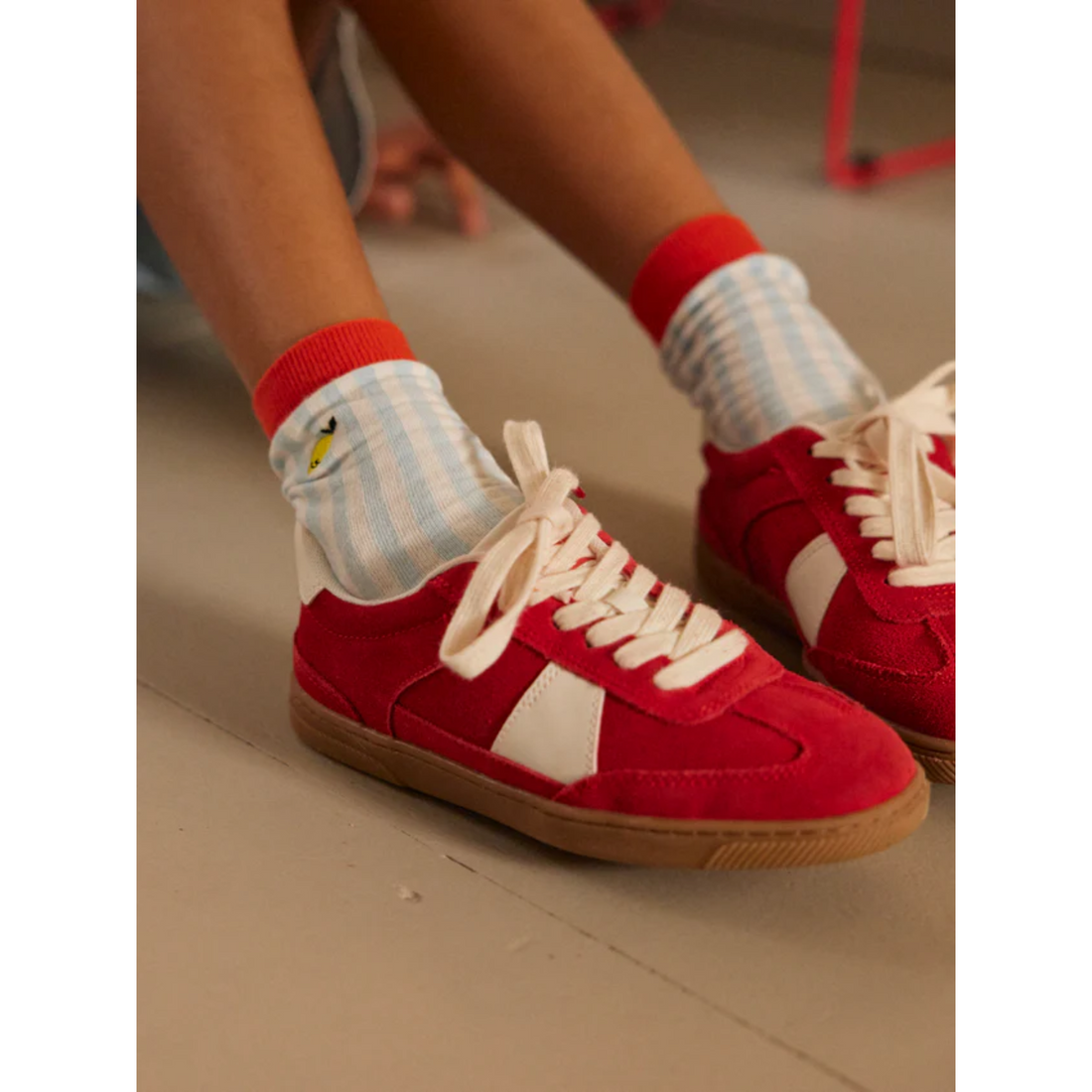 Socks - submarine yellow + coral pink