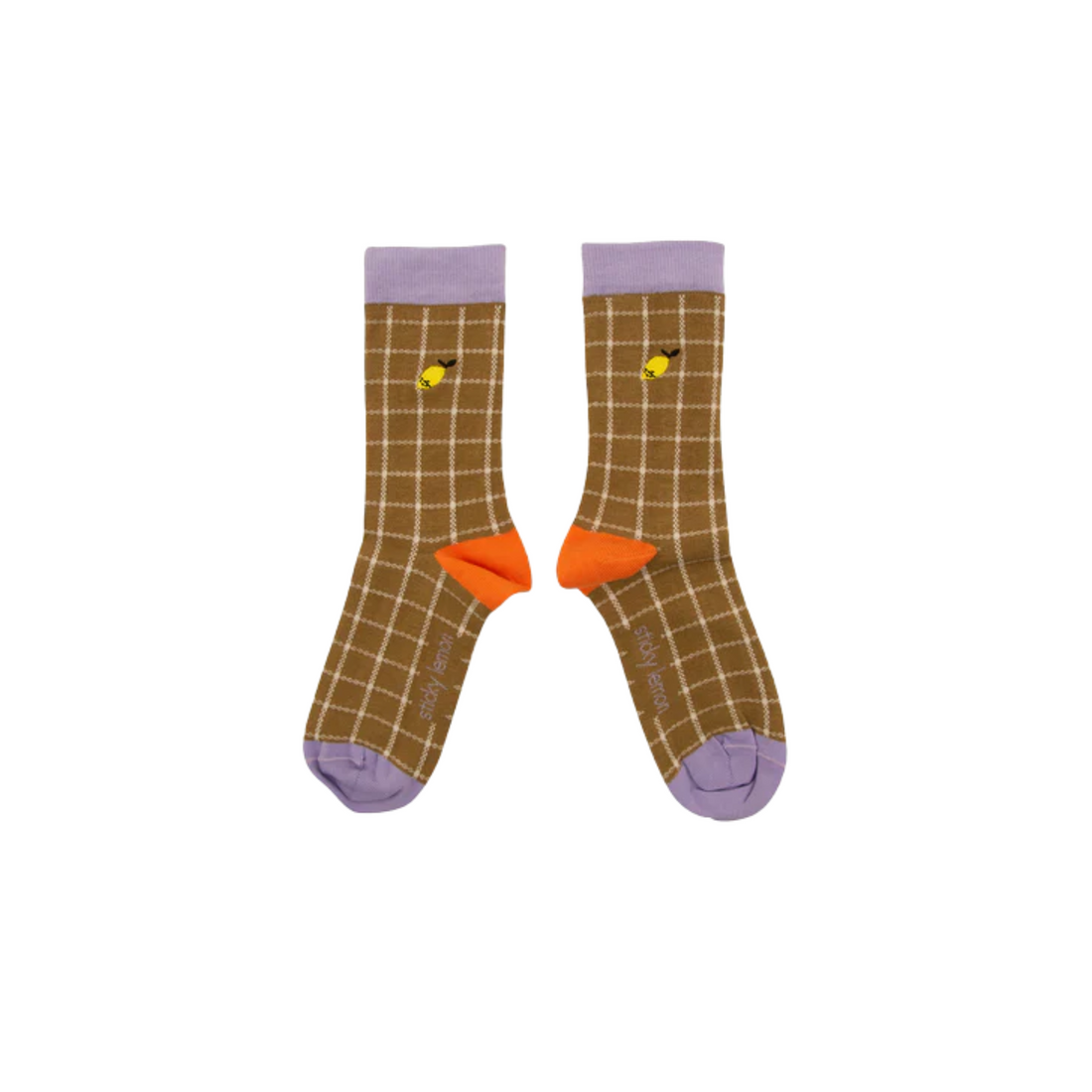 Socks - submarine yellow + coral pink