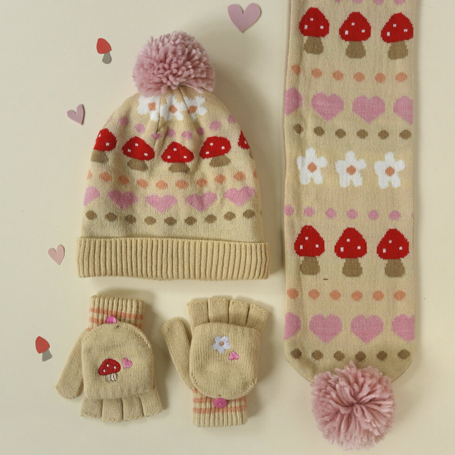 Megztos pirštinės - Alpine Fairisle