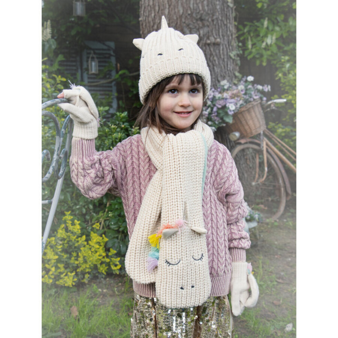 Megzta kepurė - Rainbow Unicorn