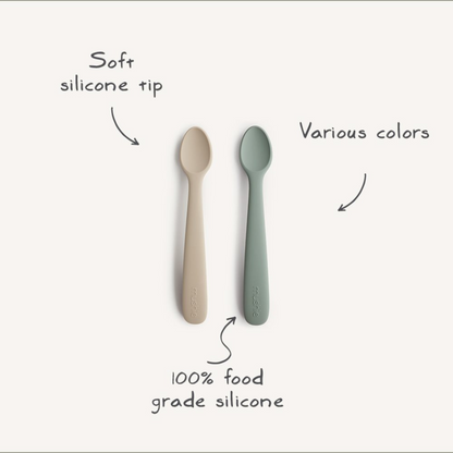 Silicone spoon set - Blue/Shifting Sand