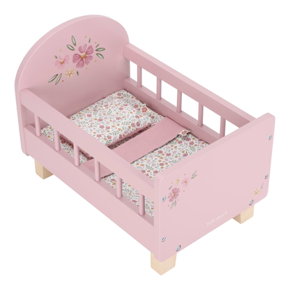Doll bed with bedding