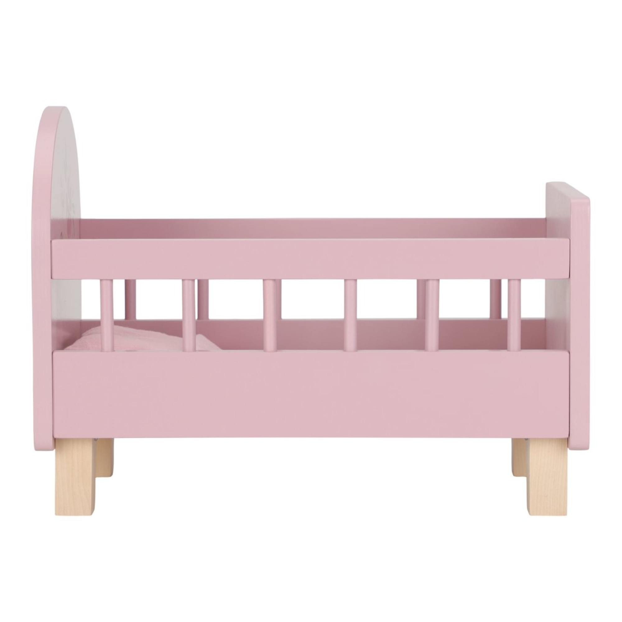 Doll bed with bedding