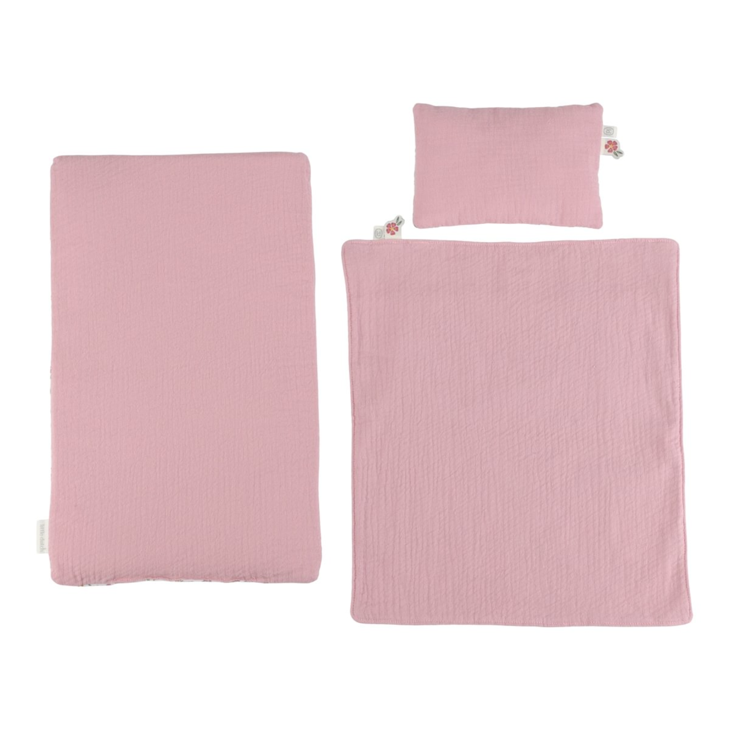 Doll bed with bedding