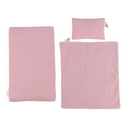 Doll bed with bedding