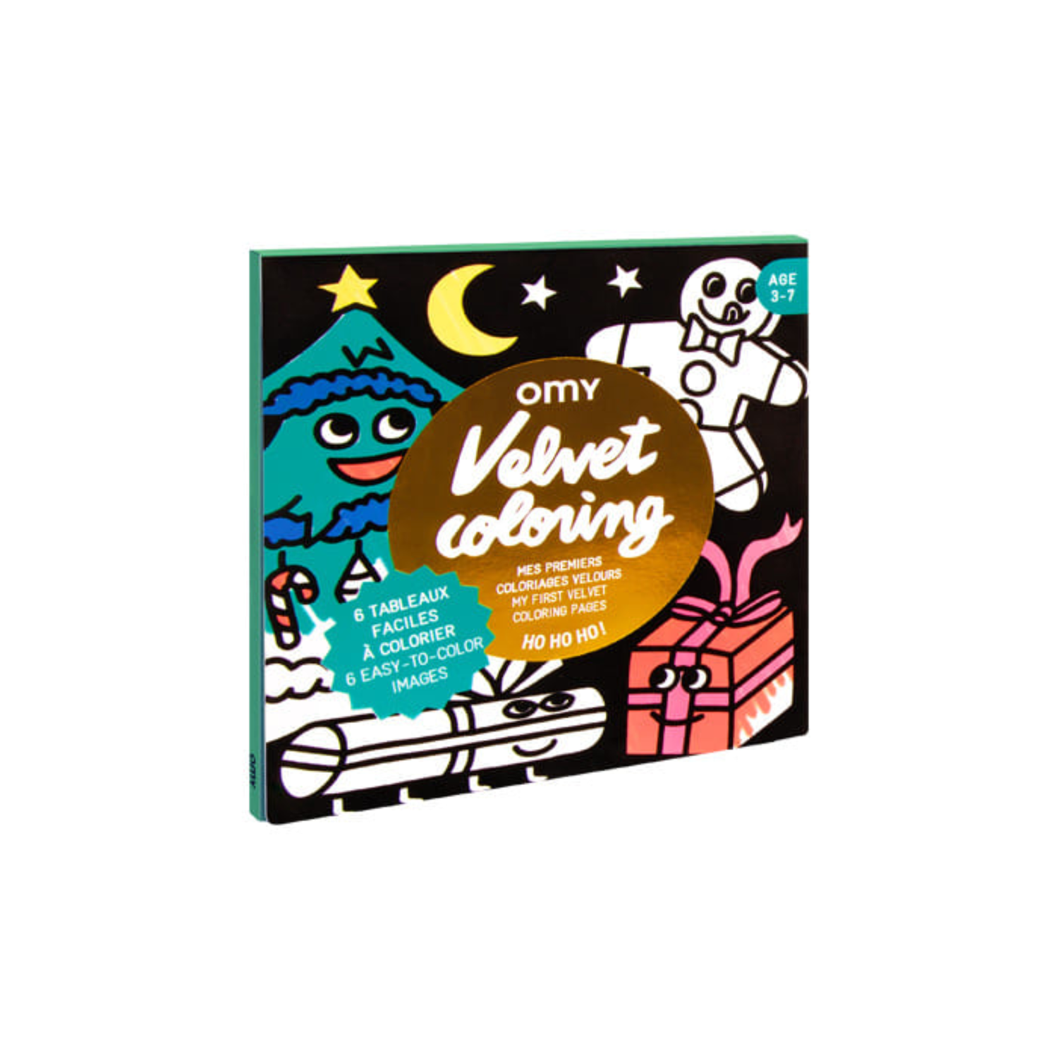 Aksominės spalvinimo kortelės - HO HO HO