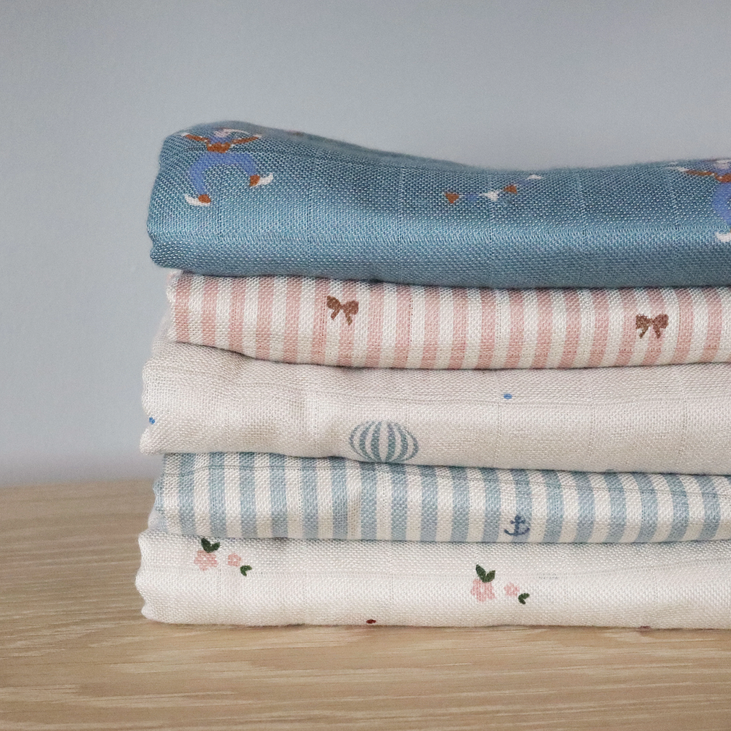 Bao 2 muslin beads - Warm green