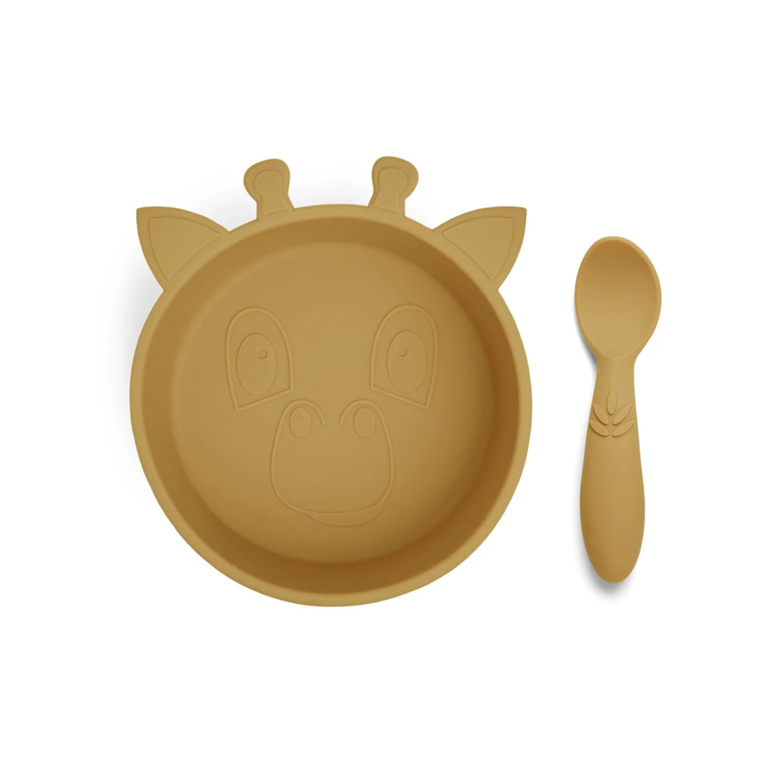 Giraffe silikonio dubenėlio rinkinys - Dusty yellow