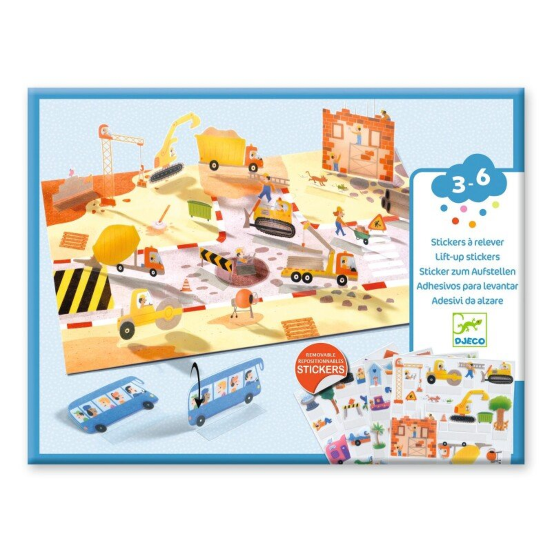 Djeco reusable stickers - Cars