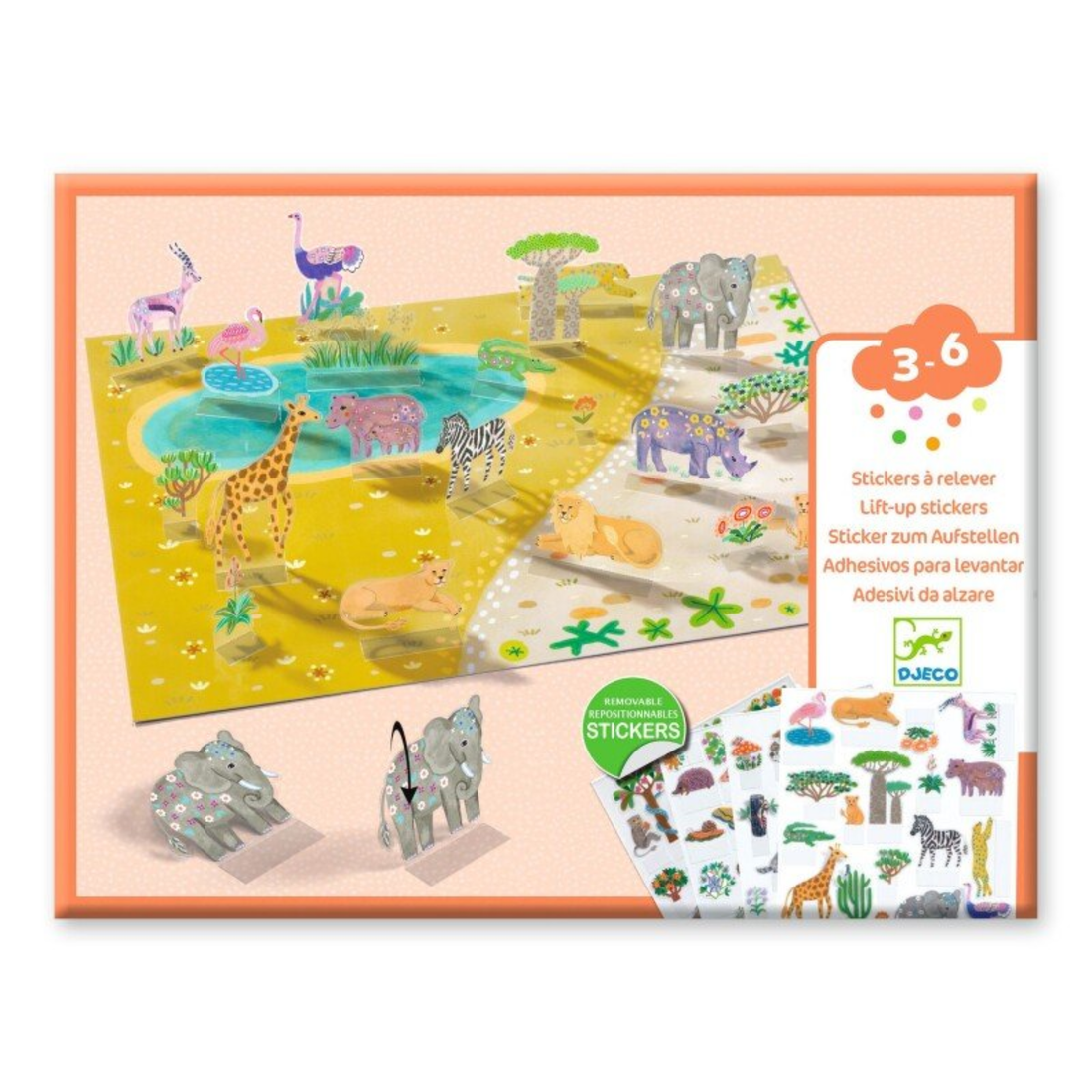 Djeco reusable stickers - Cars