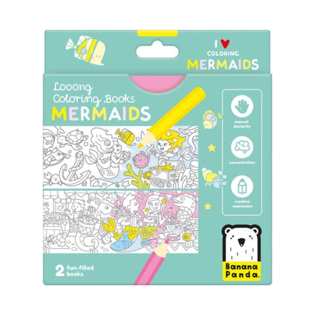 Spalvinimo knyga I Love Coloring Mermaids