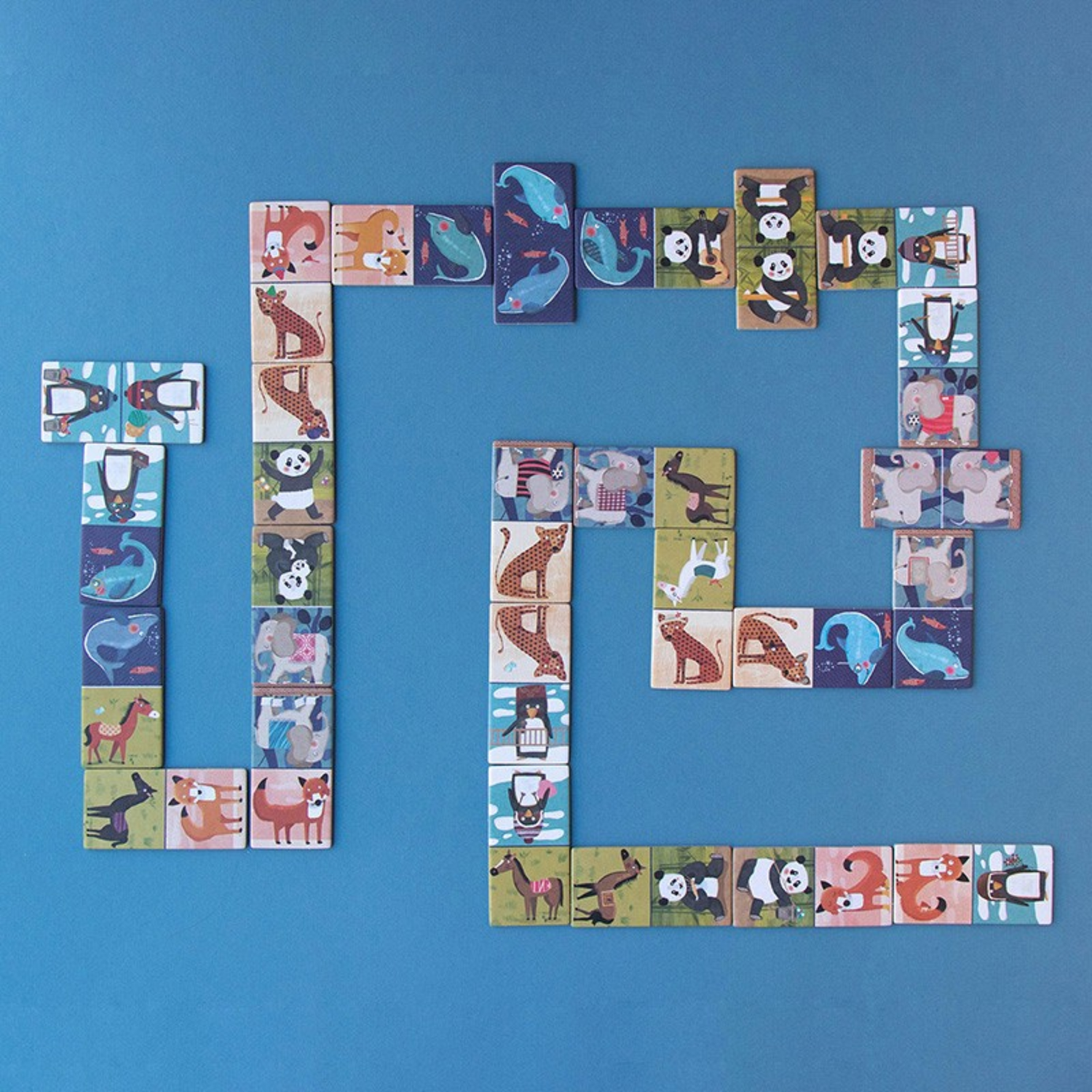 Domino žaidimas - Penguins and friends