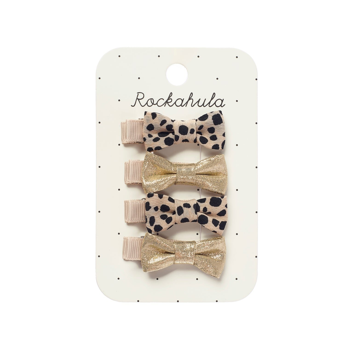 Plaukų segtukai - Leopard Shimmer Mini Bow
