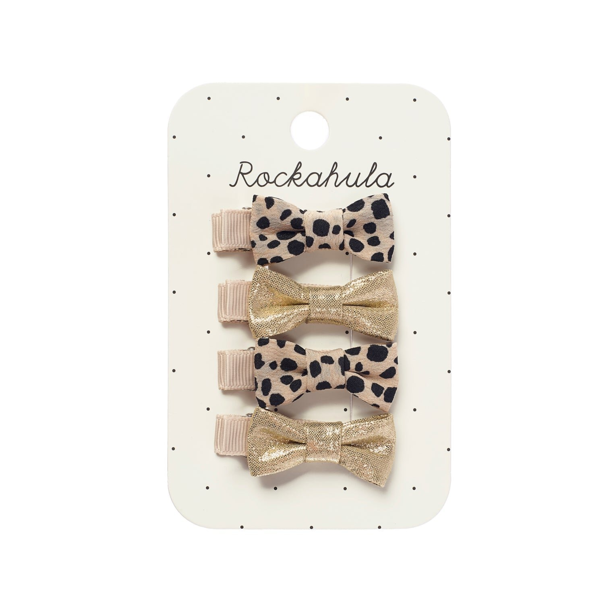 Plaukų segtukai - Leopard Shimmer Mini Bow