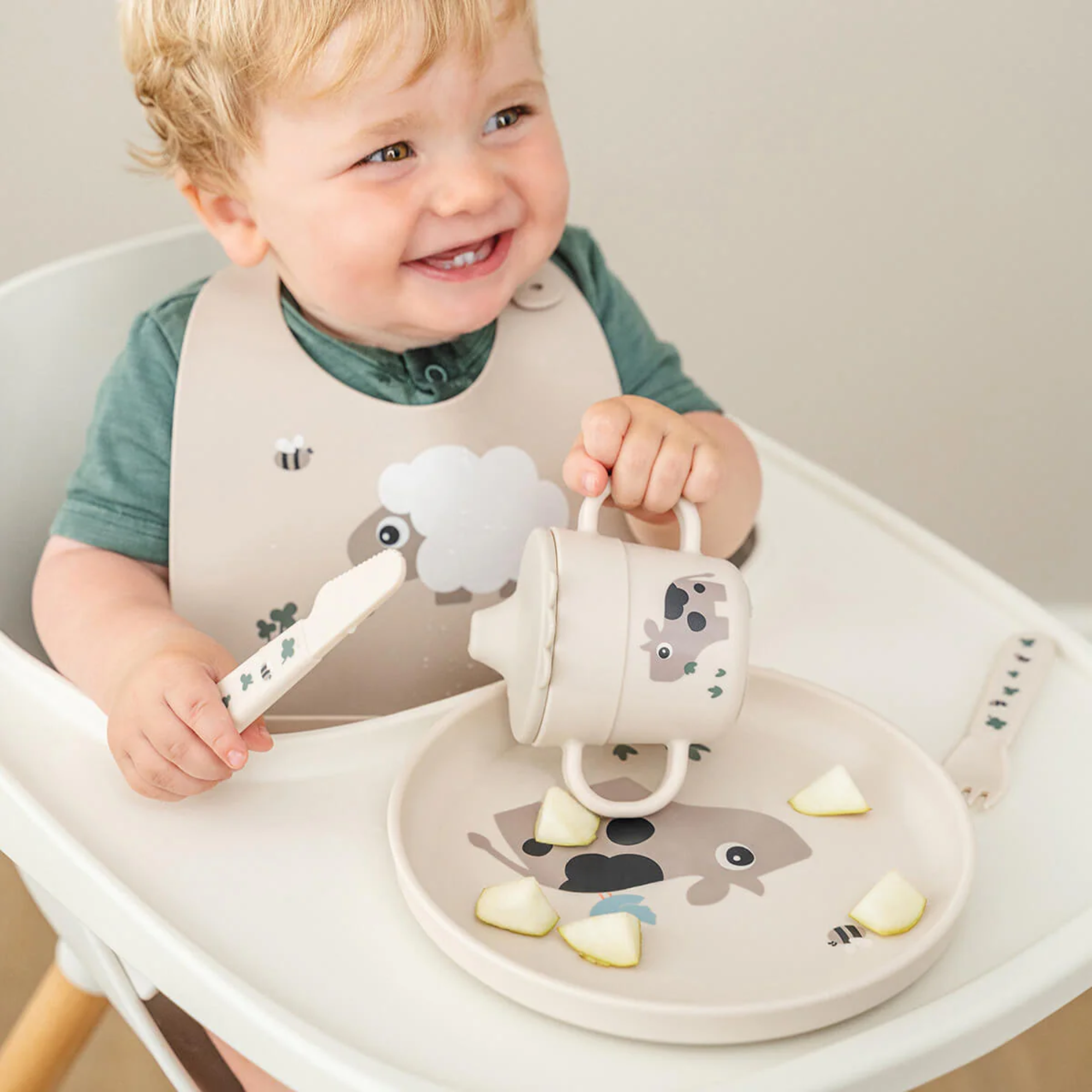 Foodie puodelis su snapeliu - Tiny farm Sand