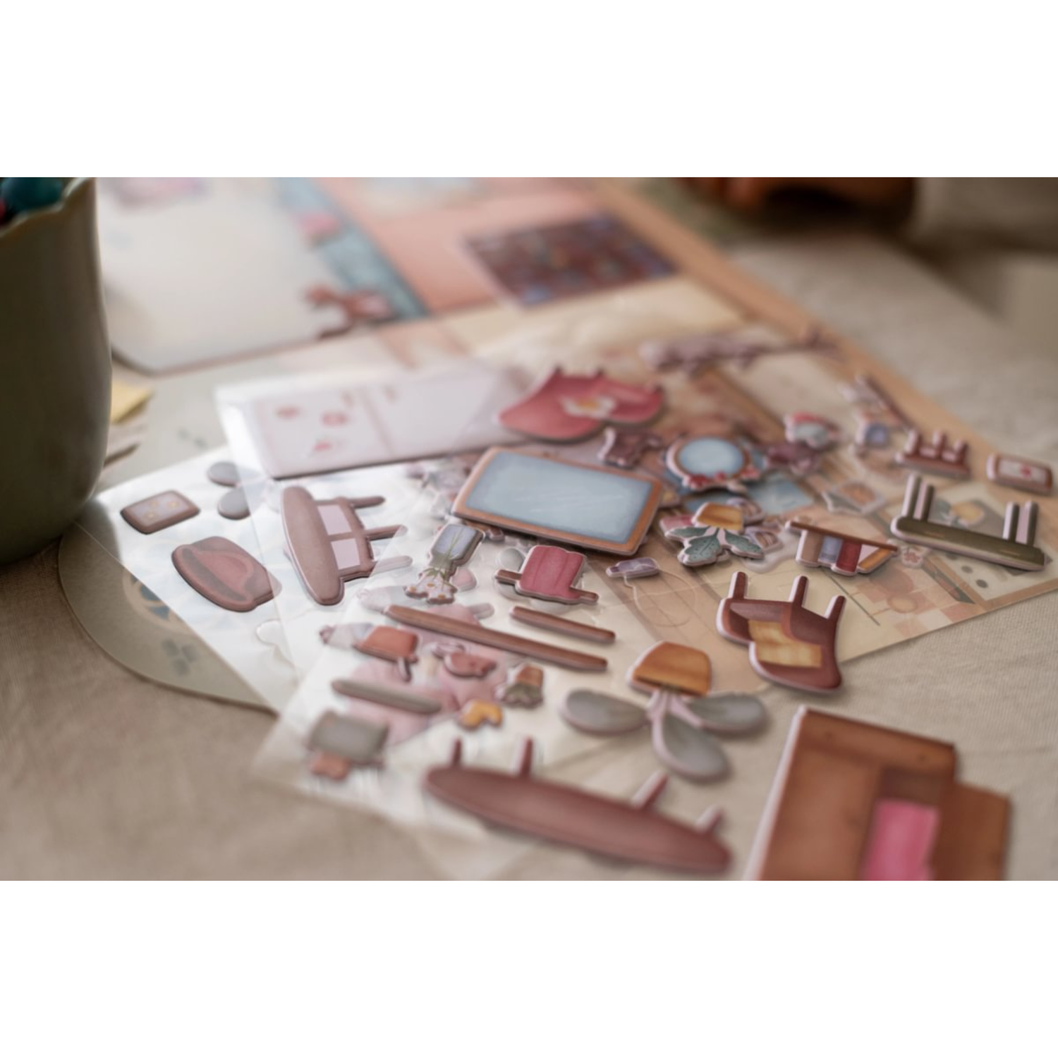 Daugkartiniai lipdukai - Rosa &amp; Friends