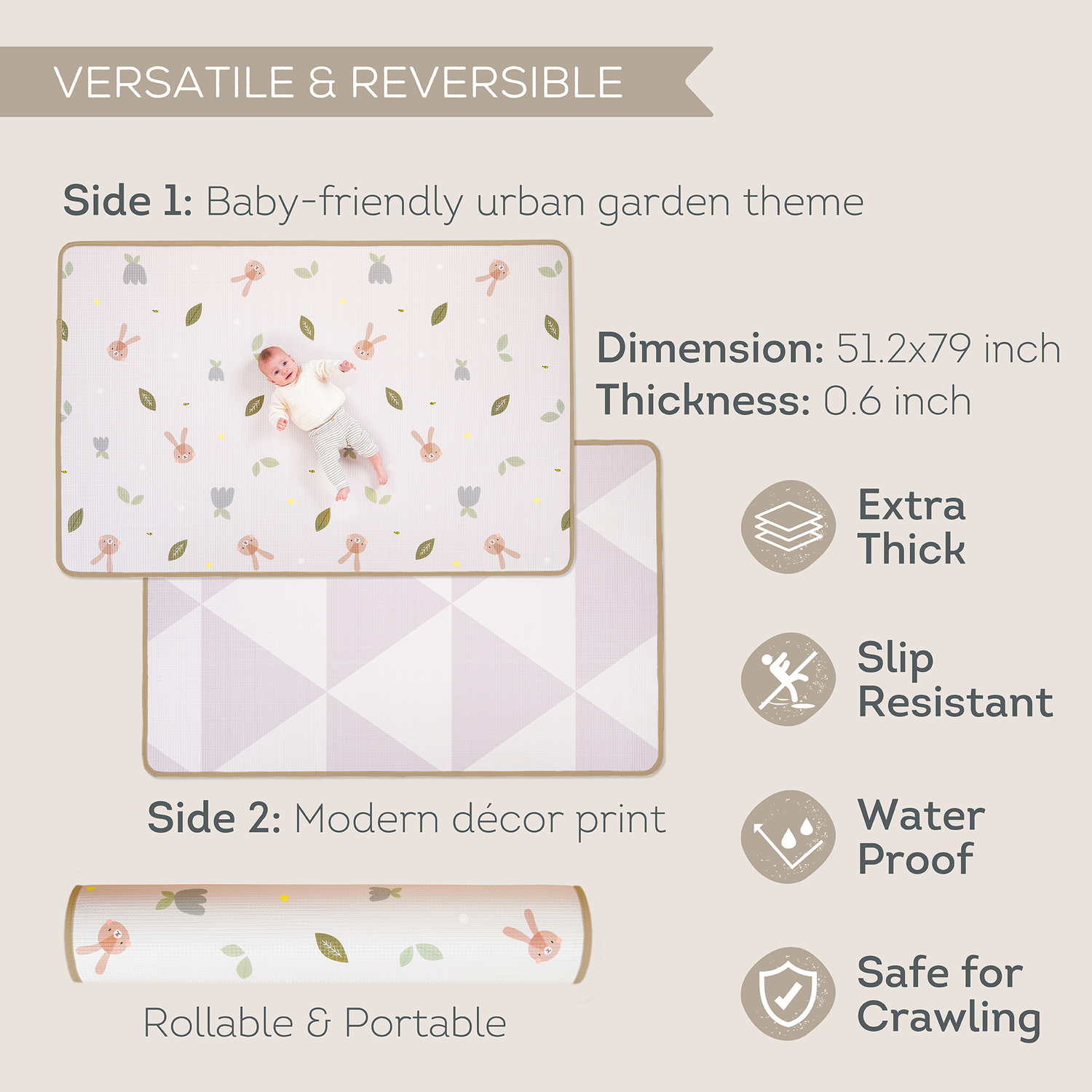 Minkštas žaidimų kilimėlis - Roll &amp; Play