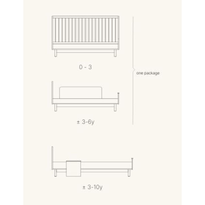 Kūdikio lovytė Kyo - 140 x 70 cm