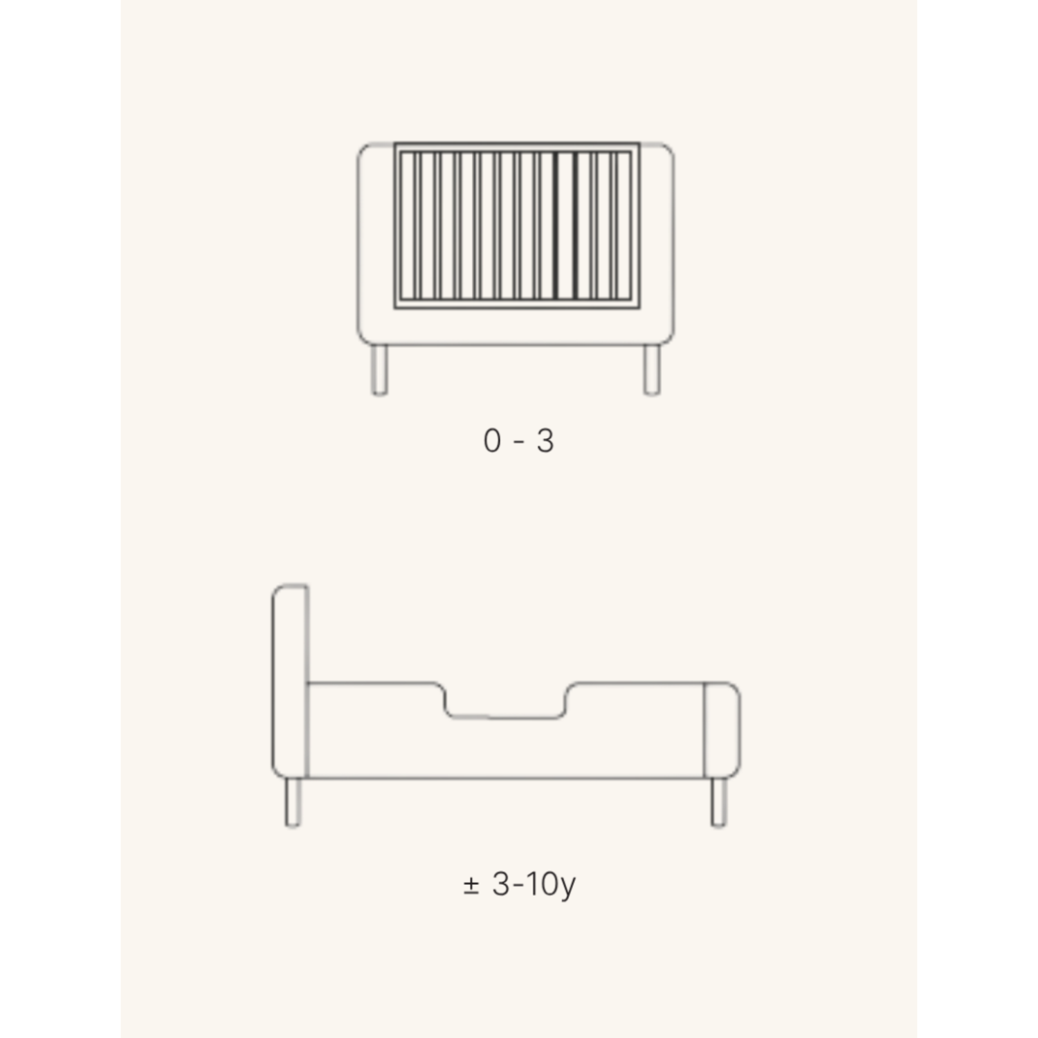 Lovytės priedas Yume Junior Kit - 170 x 70 cm