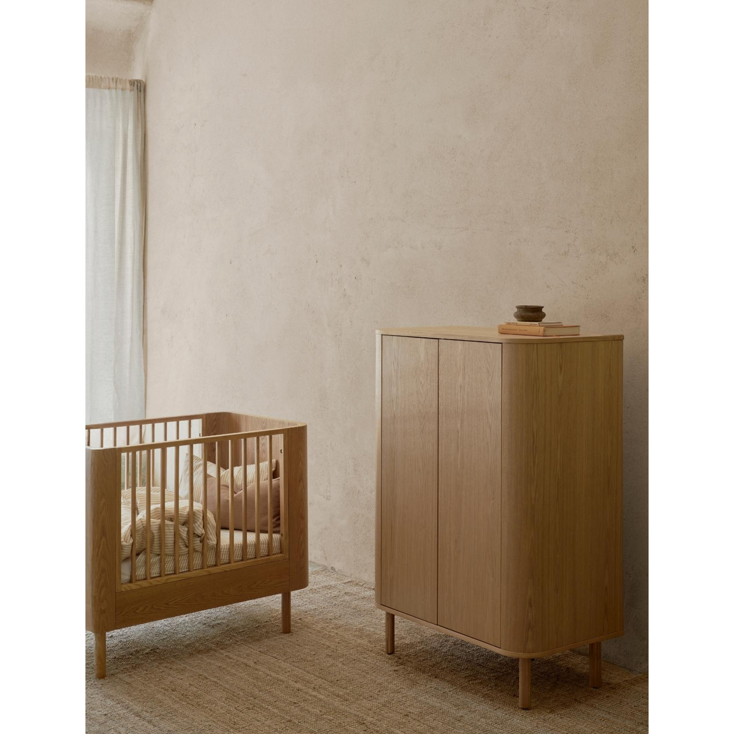 Spinta Yume su plokščiomis durimis - Natural Ash