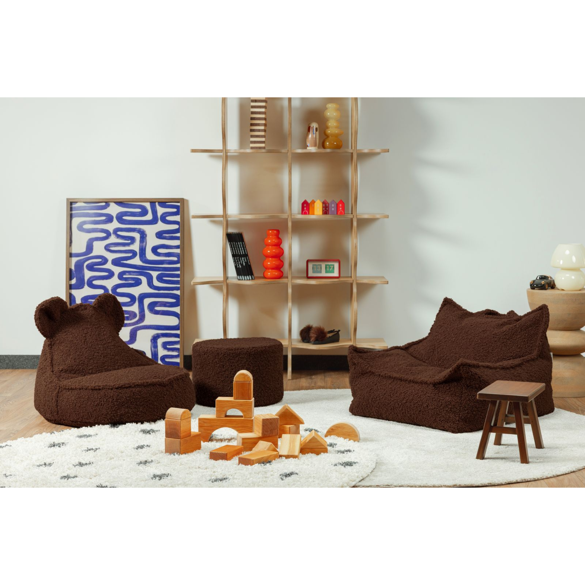 Sėdmaišio ir pufo rinkinys - Warm Hazel