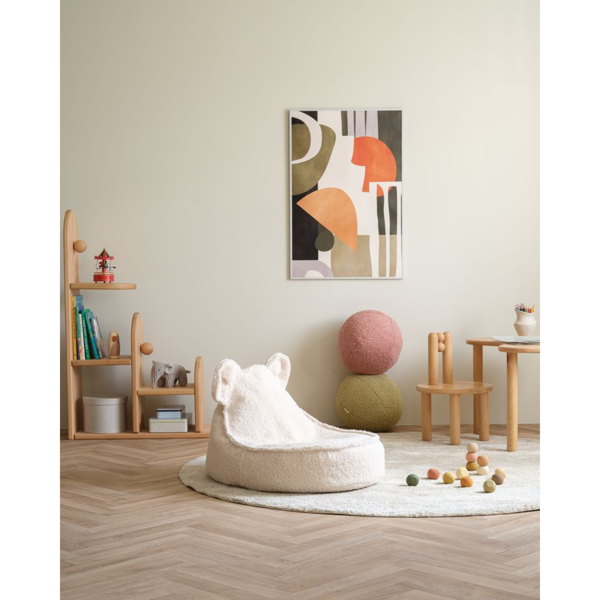 Bear sėdmaišis - Cream White