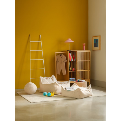 Sėdmaišio ir pufo rinkinys - Cream White