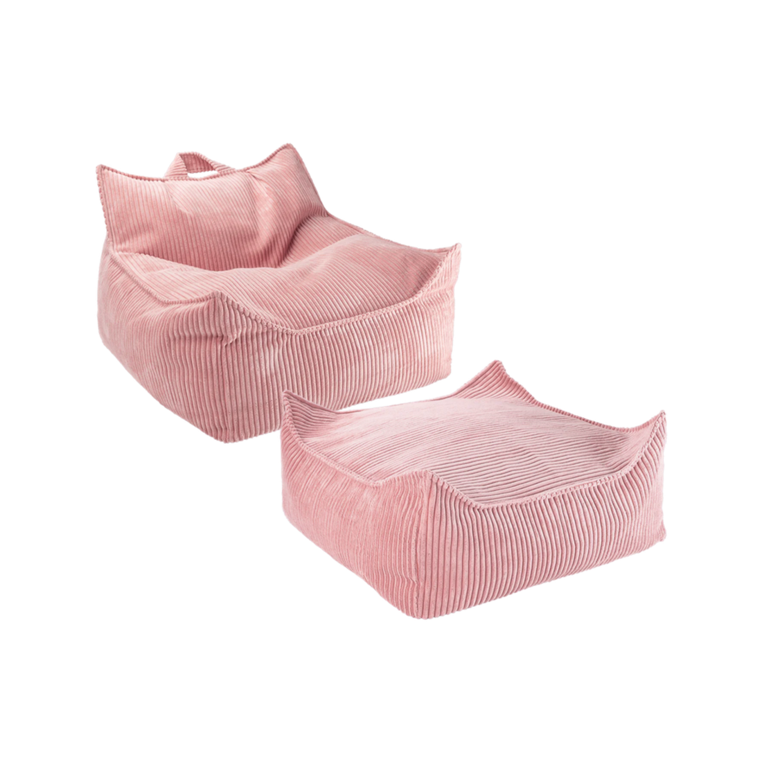 Sėdmaišio ir pufo rinkinys - Pink Mousse
