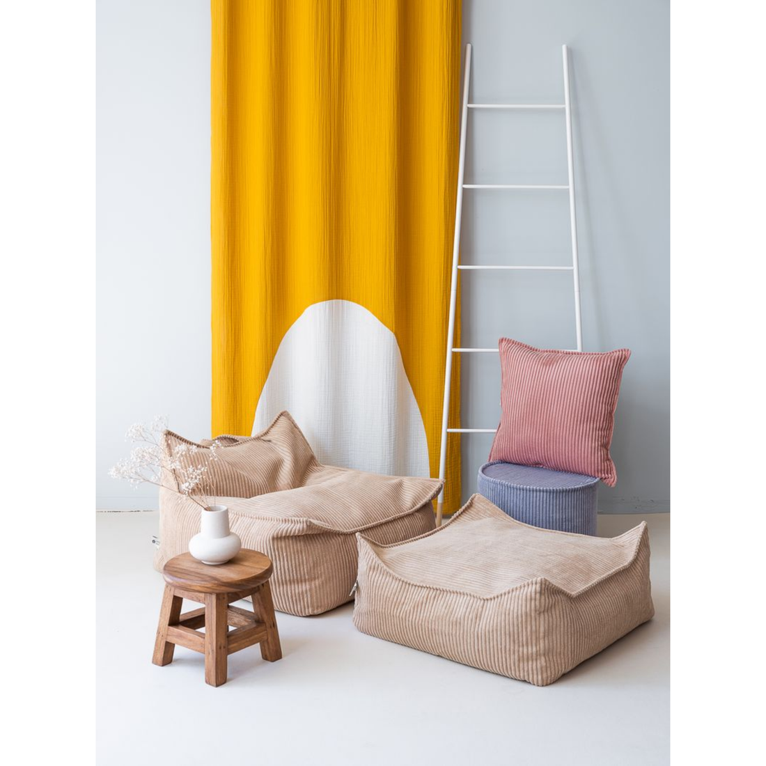 Sėdmaišio ir pufo rinkinys - Brown Sugar