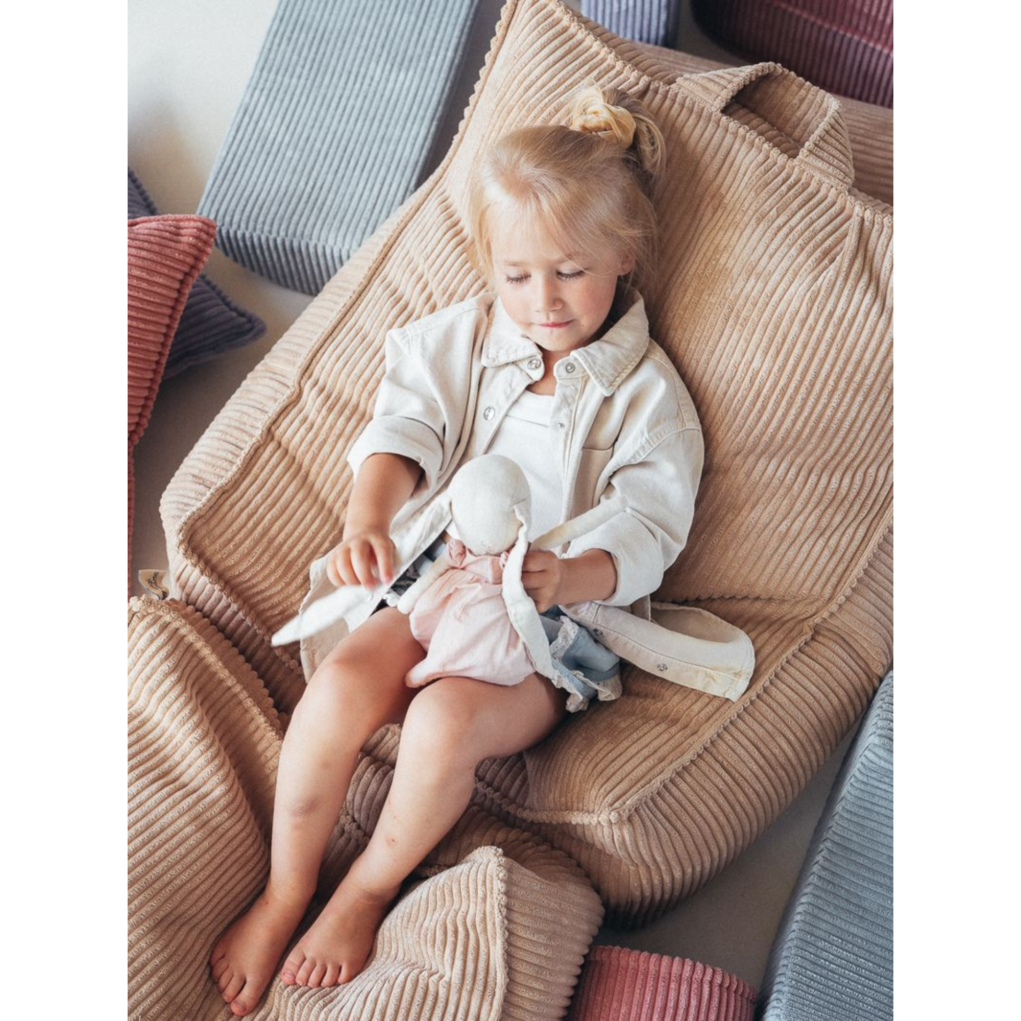 Sėdmaišio ir pufo rinkinys - Brown Sugar