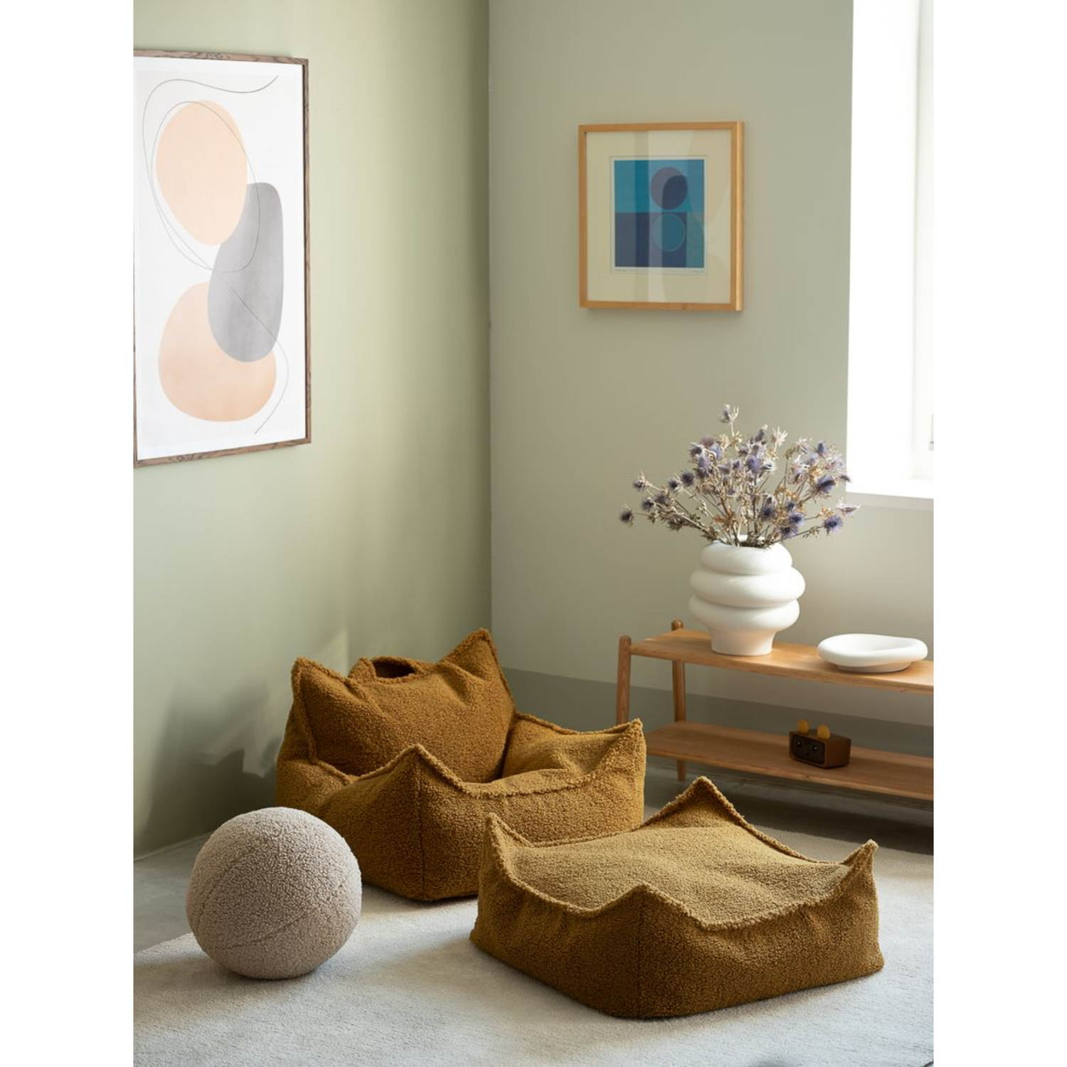 Sėdmaišio ir pufo rinkinys - Maple