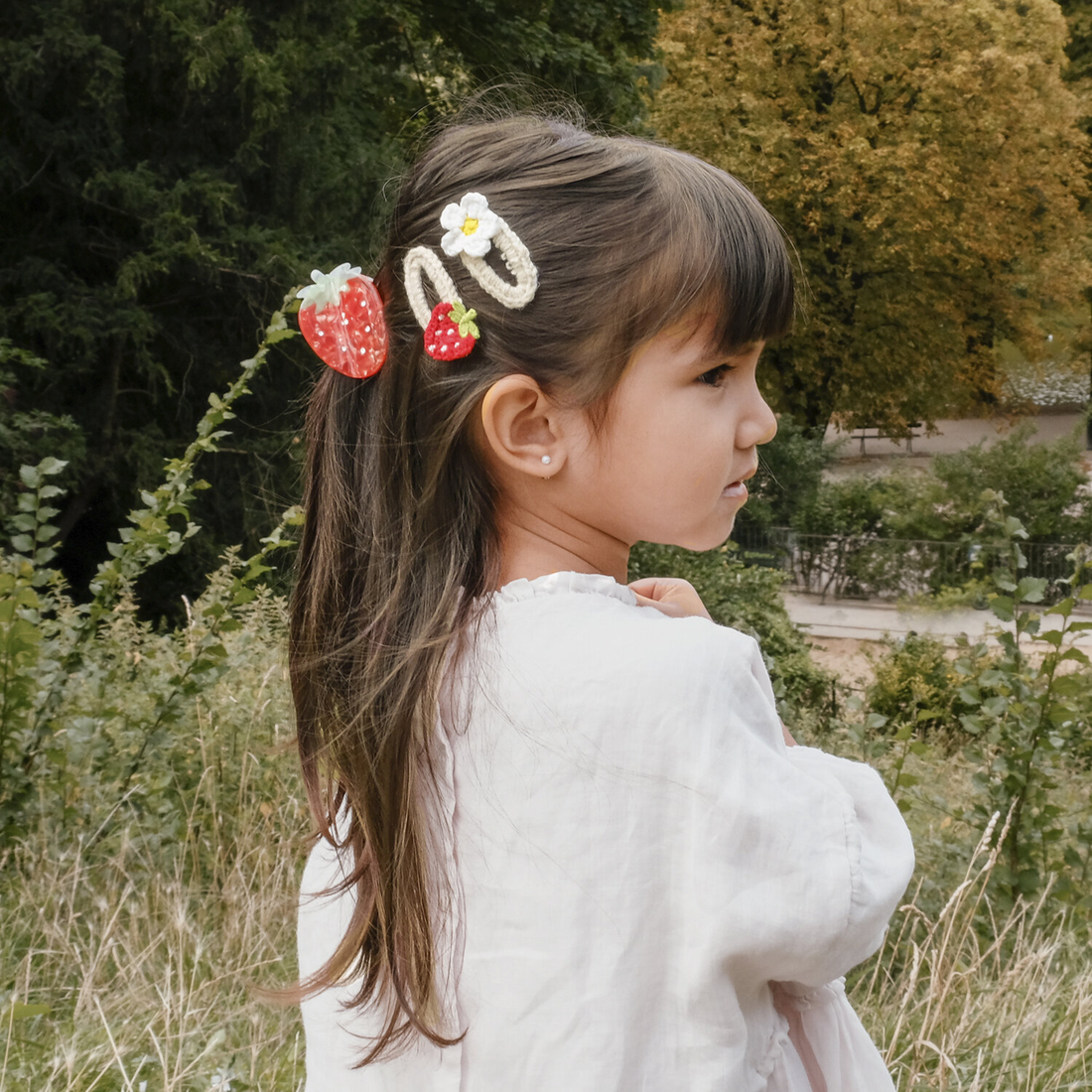 Plaukų segtukai - Daisy and Strawberry