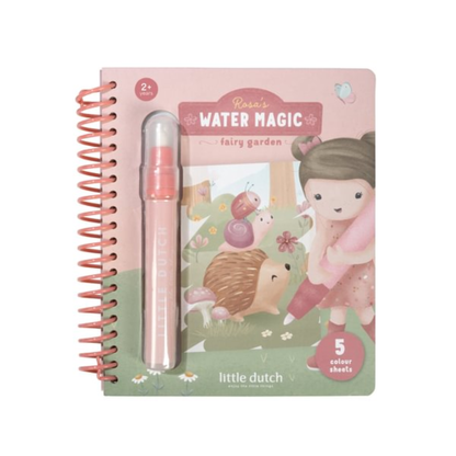Vandeniu spalvinama knygutė - Rosa &amp; Fairy Garden