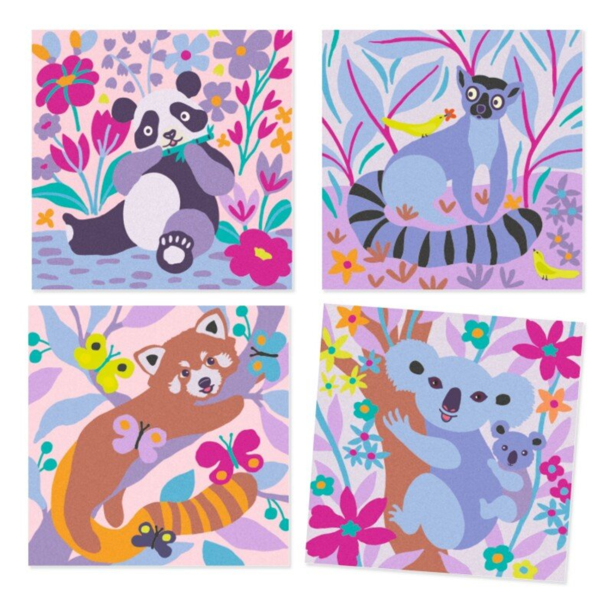 Kūrybinis rinkinys su spalvotu smėliu - Velvety paws