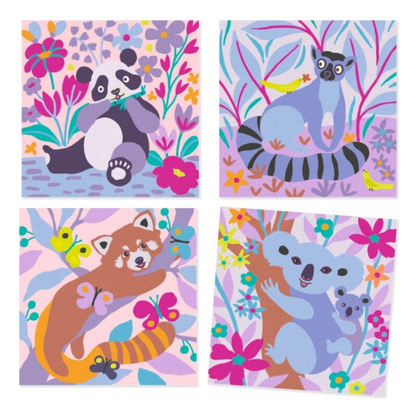 Kūrybinis rinkinys su spalvotu smėliu - Velvety paws