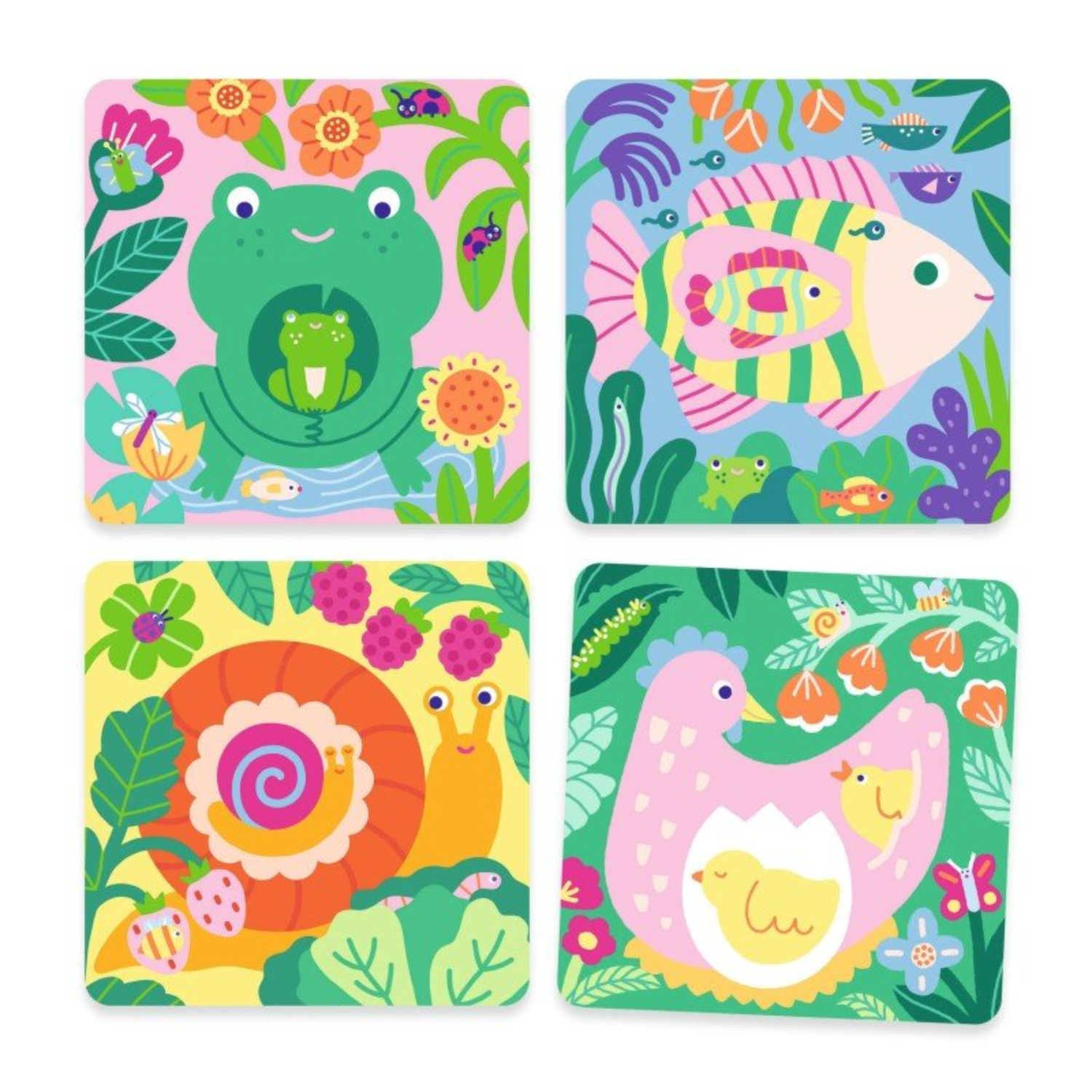 Spalvink vandeniu - Garden baby animals
