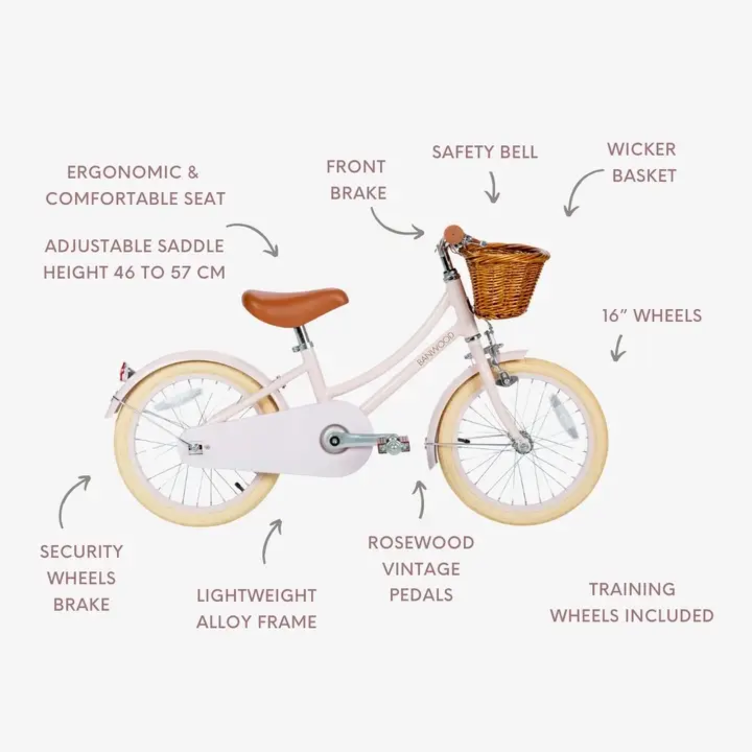 Banwood bike with pedals Classic White