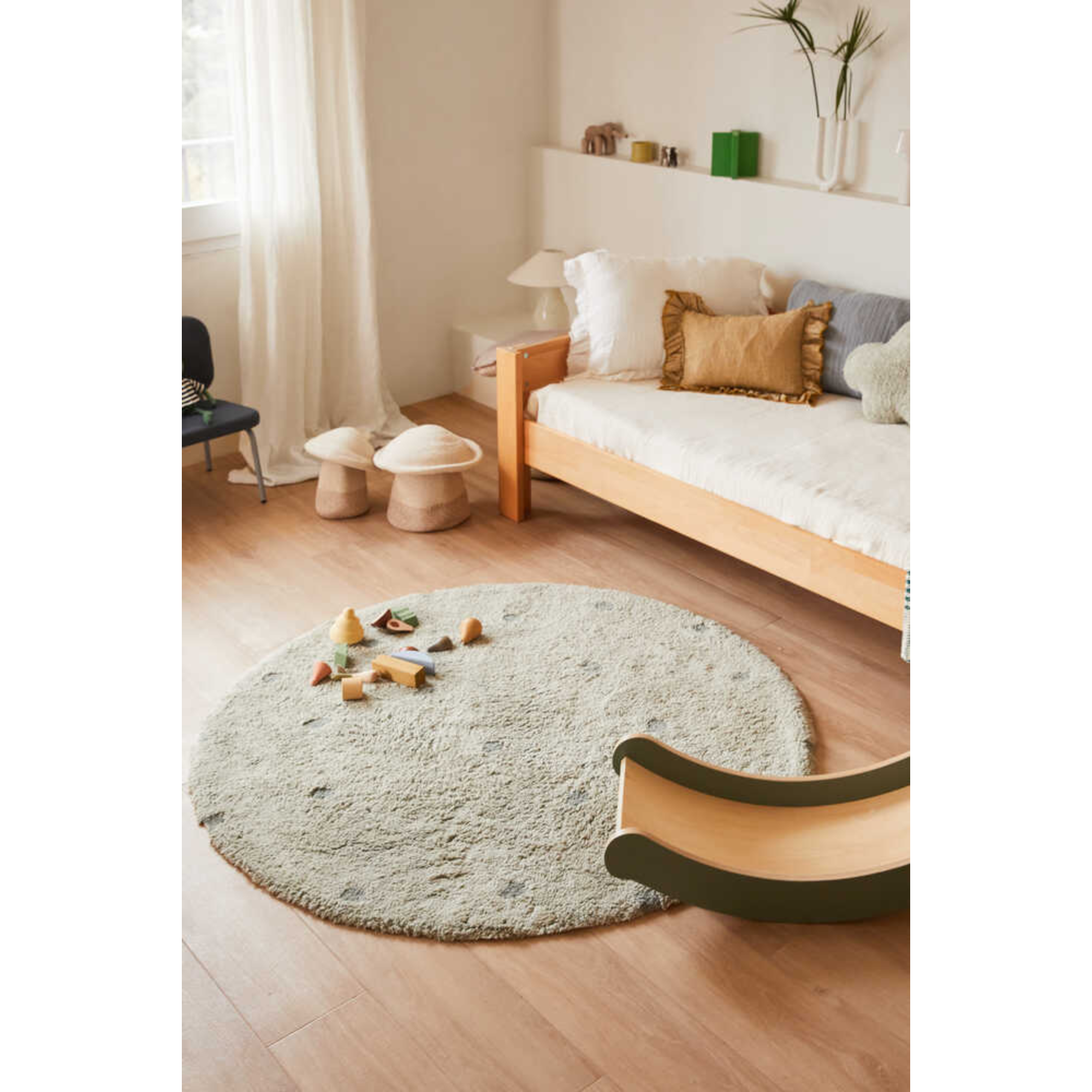 Kilimas Round Dot Blue Sage