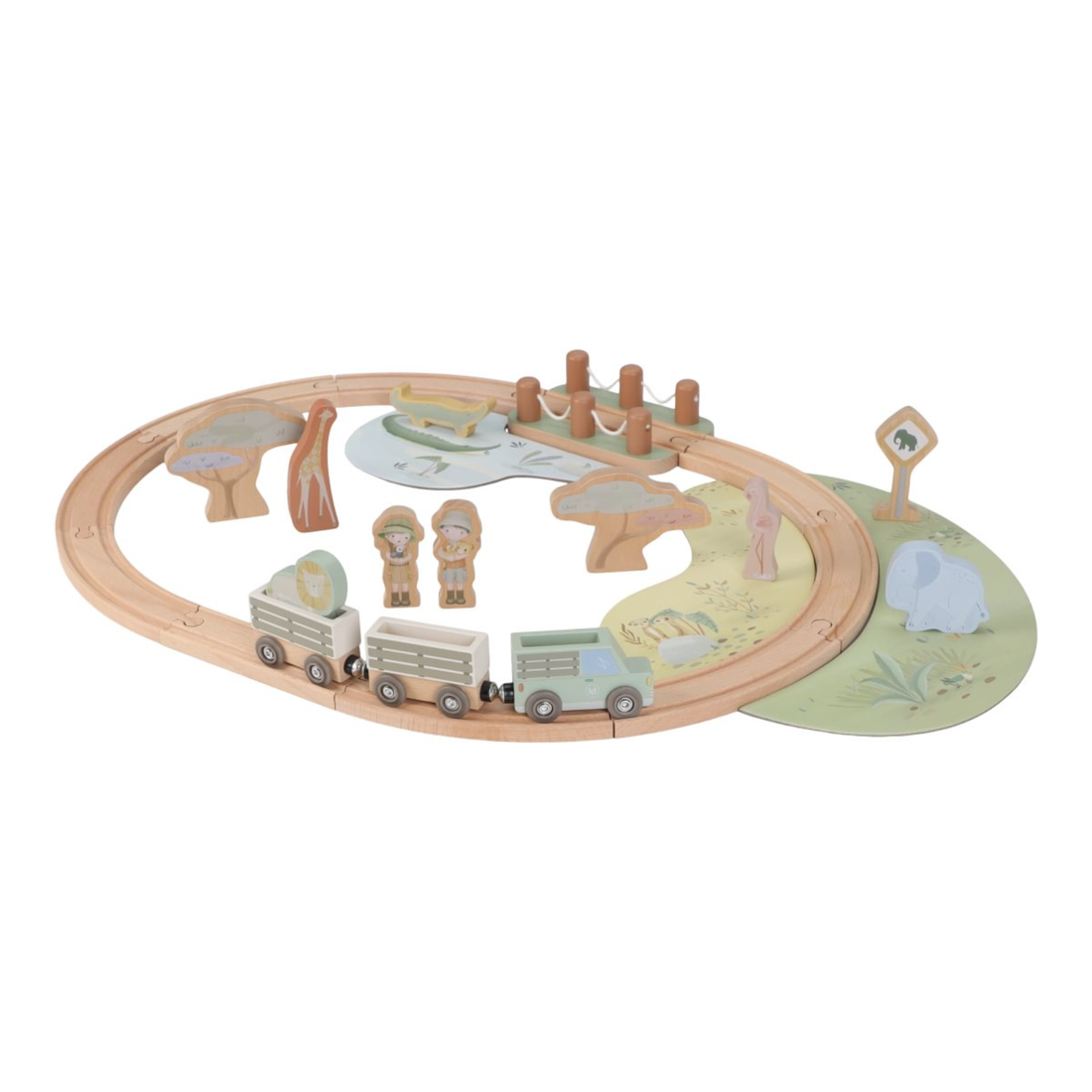 Little Farm Wooden Train Track