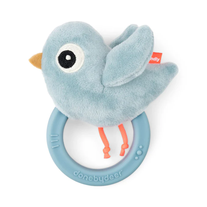 Barškutis su kramtuku - Birdee Blue