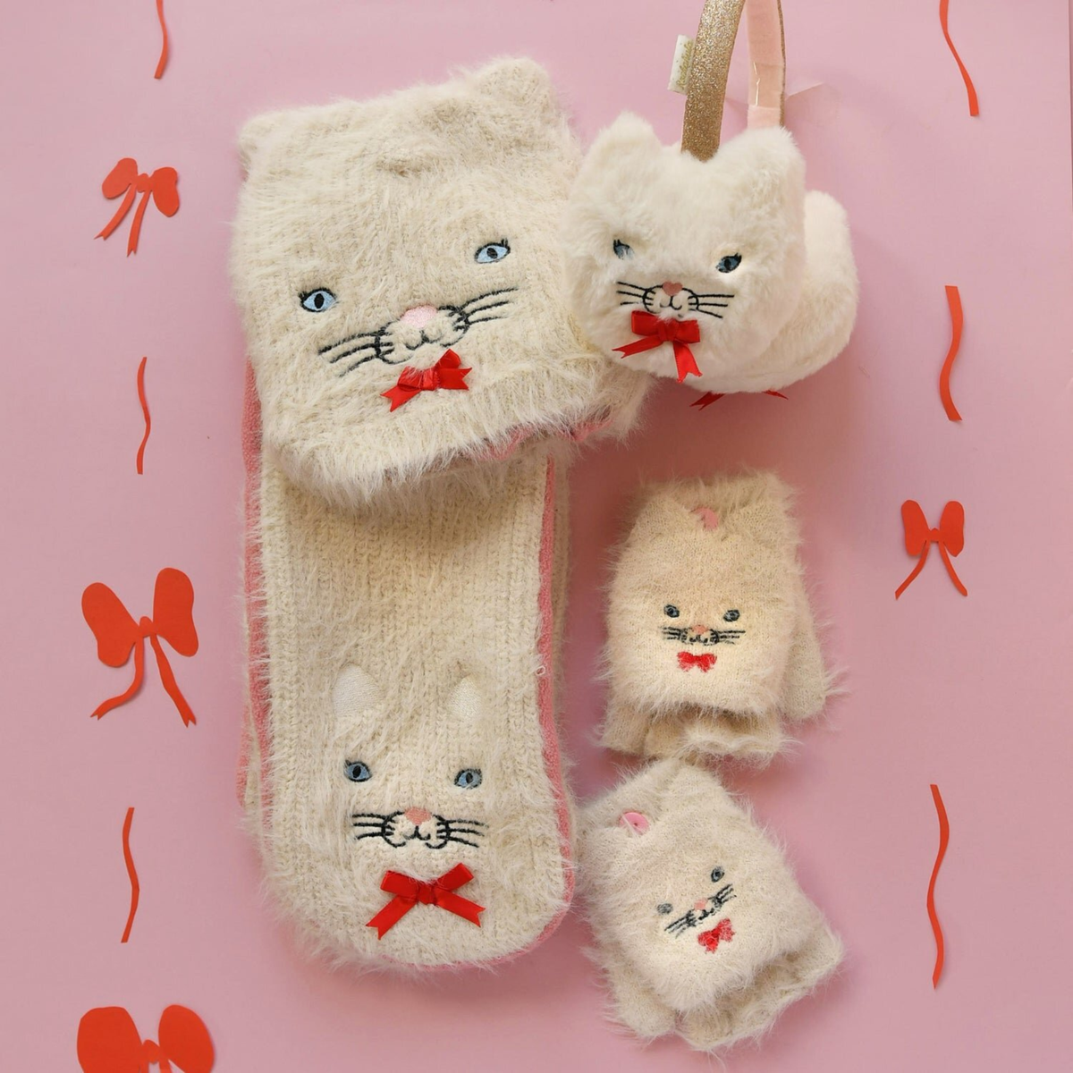 Megztas šalikas - Cute Kitten