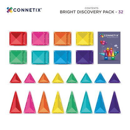 32 dalių magnetinis konstruktorius - Bright Discovery Pack