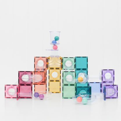114 dalių magnetinis konstruktorius - Ball Run Pastel Pack
